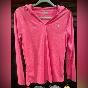 Pink. Under Armour. Size Medium Long Sleeve. With Hood